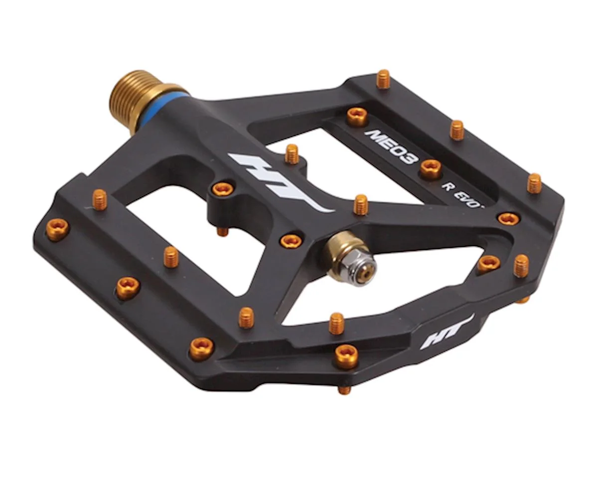 HT ME03 Evo Platform Pedals (Black) (Titanium Spindle)